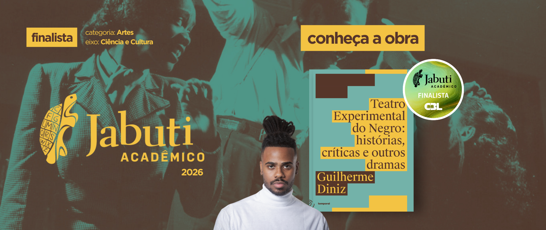 Autor finalista do Prêmio Jabuti Acadêmico 2026